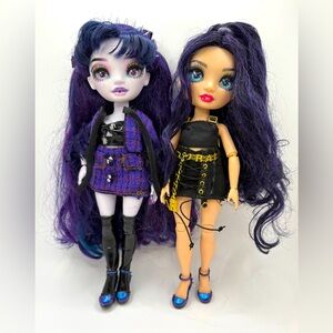 Rainbow High Shadow High Twin Veronica Storm & Ainsley Slater Lot of 2 Dolls